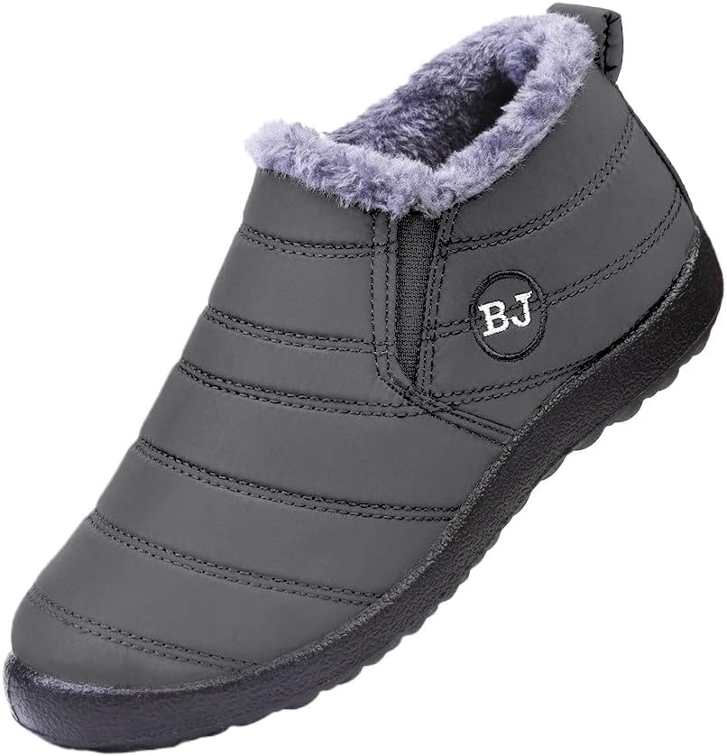 

Мужские зимние ботинки HCHCTRY, утепленные мехом, водонепроницаемые, удобные, с противоскользящей подошвой, серый