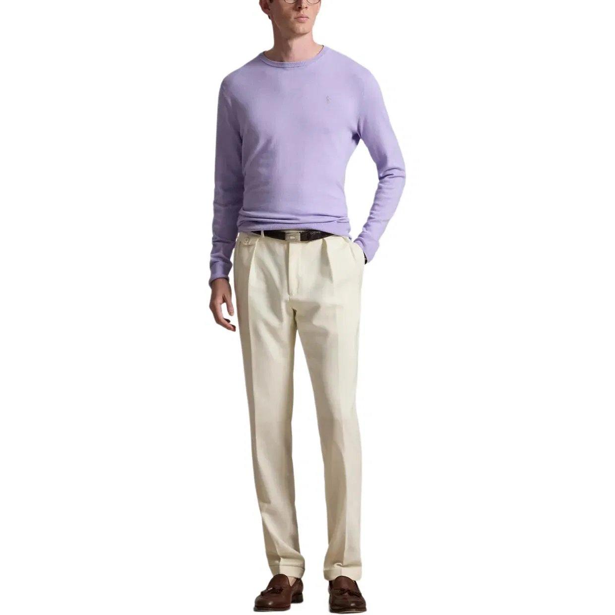 Мужской свитер Slim Fit из трикотажа Polo Ralph Lauren, Purple — фото 4