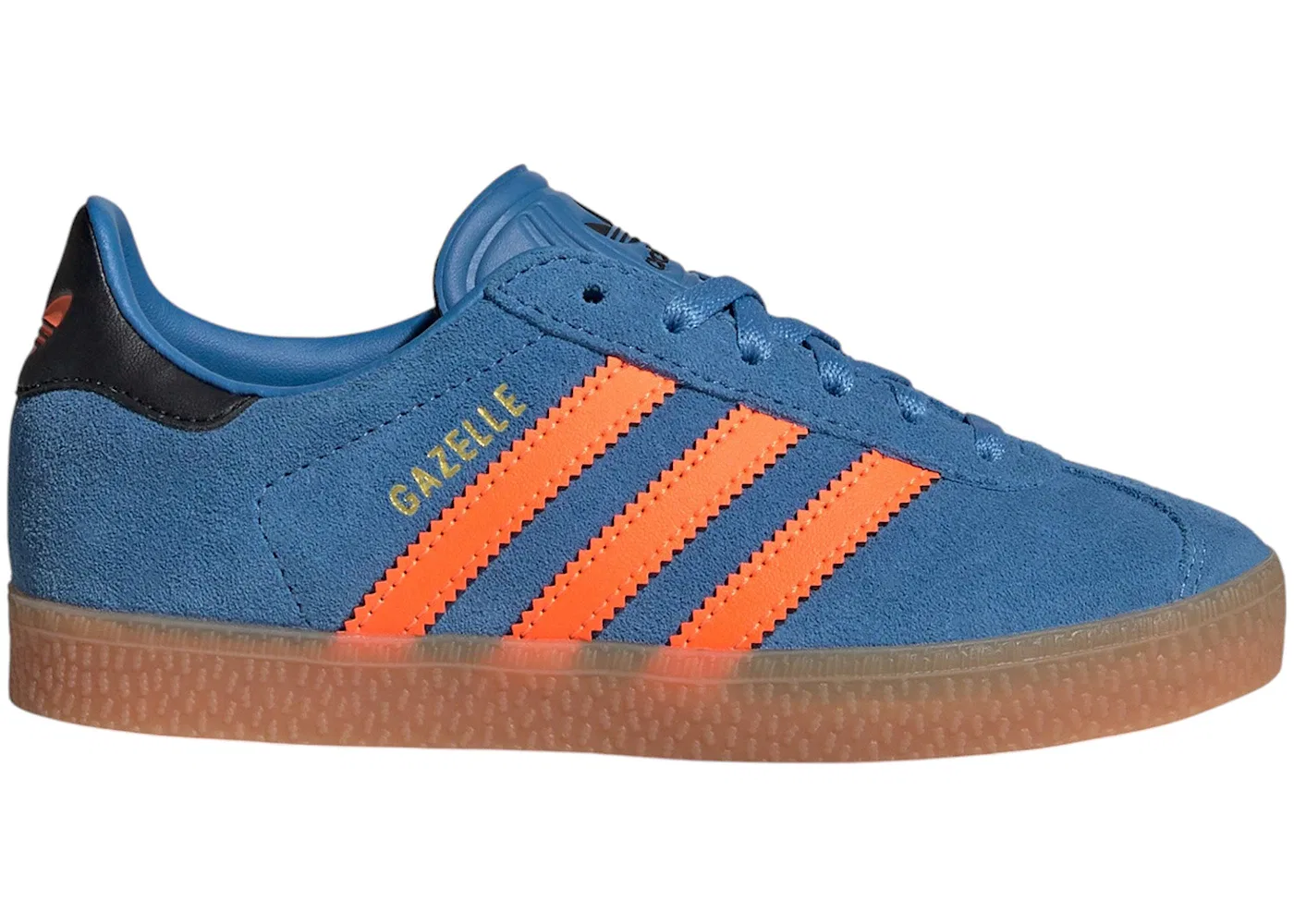 Детские кроссовки Lifestyle с замшевым верхом Adidas Gazelle, Focus Blue/Solar Orange/Core Black