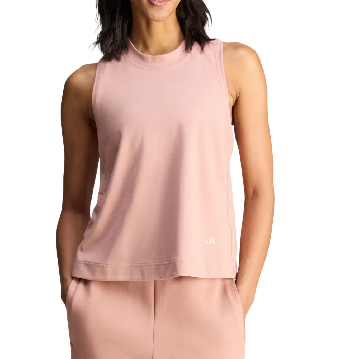Женская футболка Stella McCartney Tank Top Asia Sizing 'Brown Mauve' adidas, Brown Mauve — фото 2
