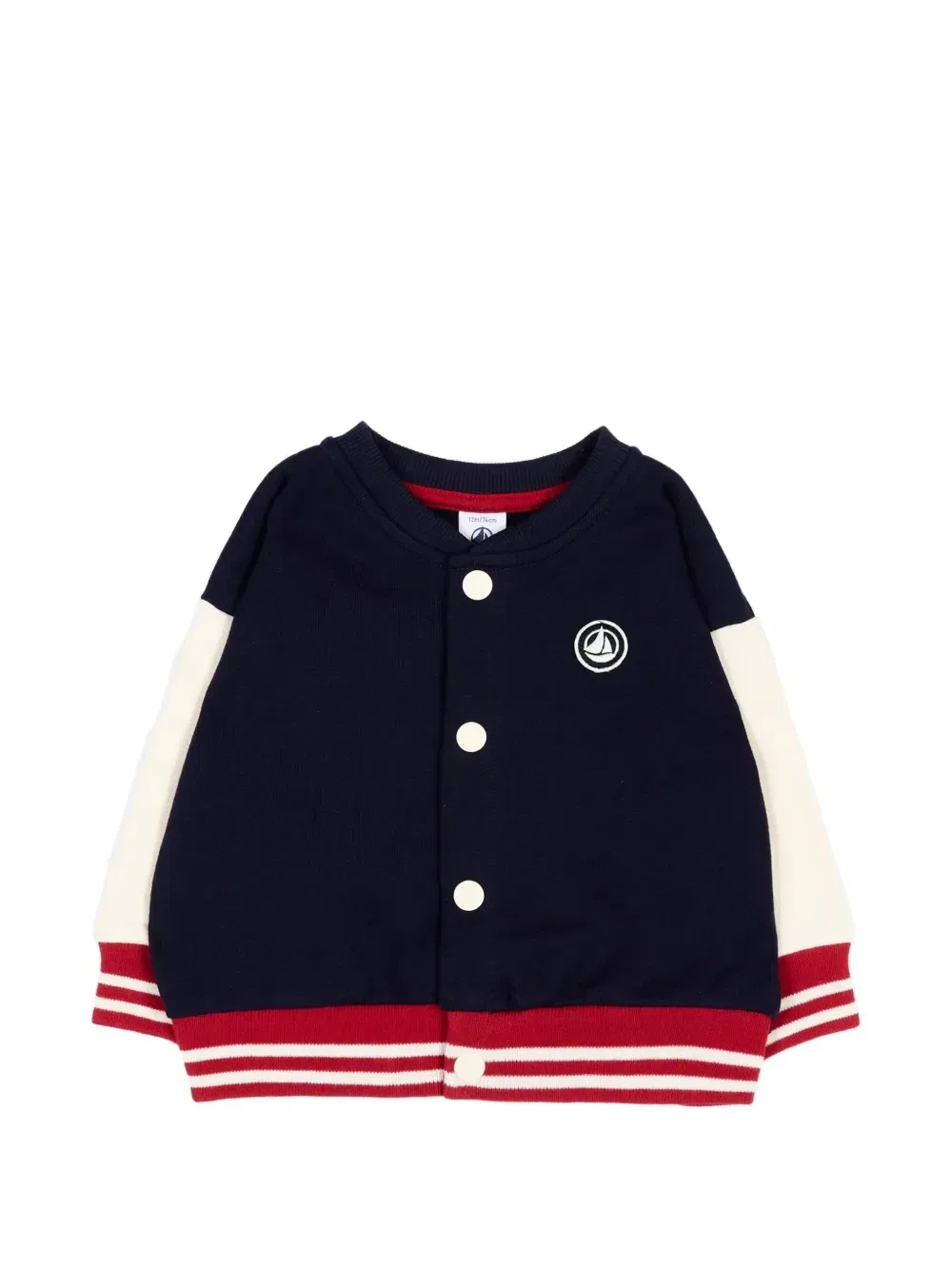Бомбер Teddy с логотипом Petit Bateau, синий