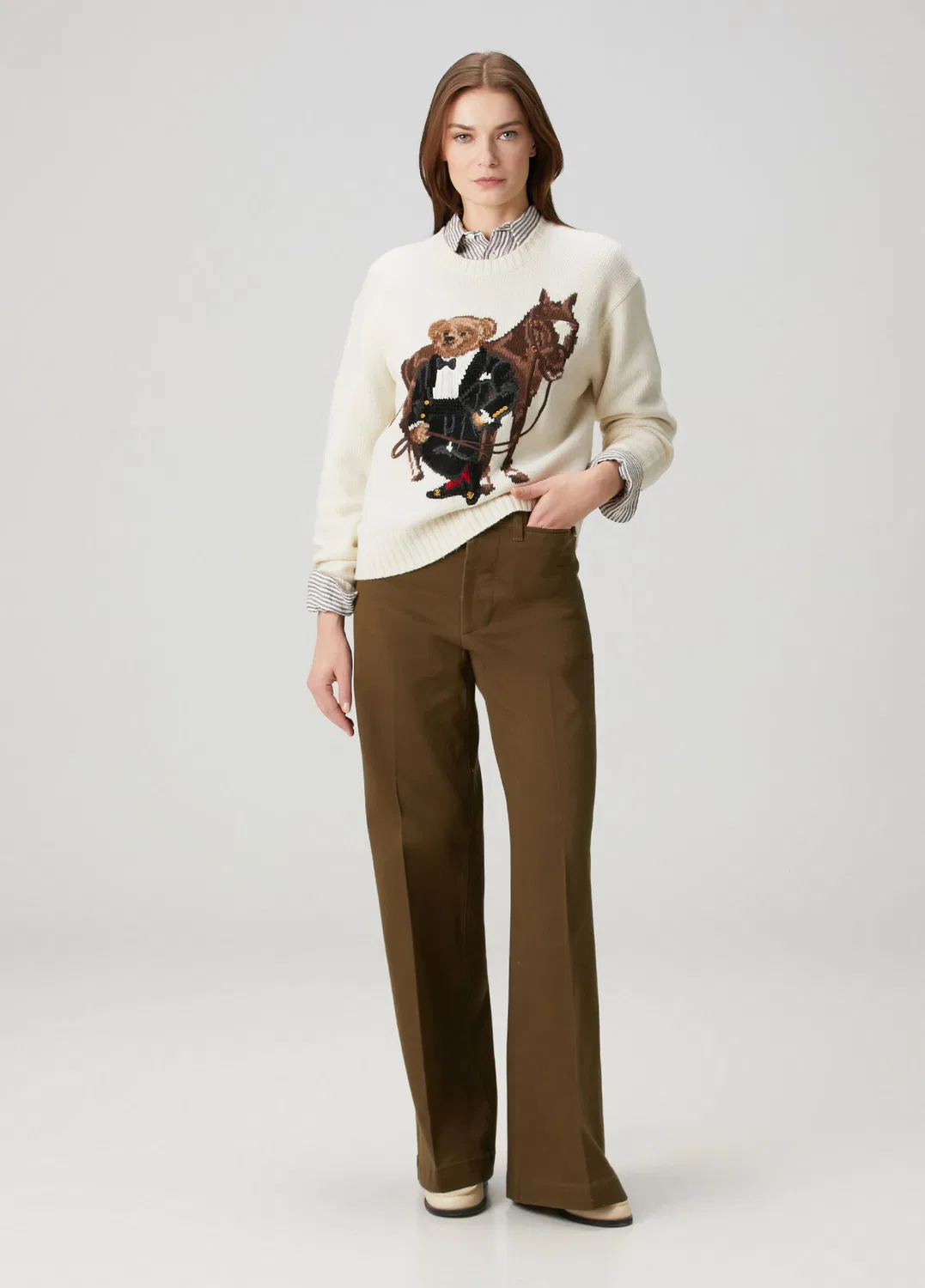 Брюки женские Polo Ralph Lauren, зеленый