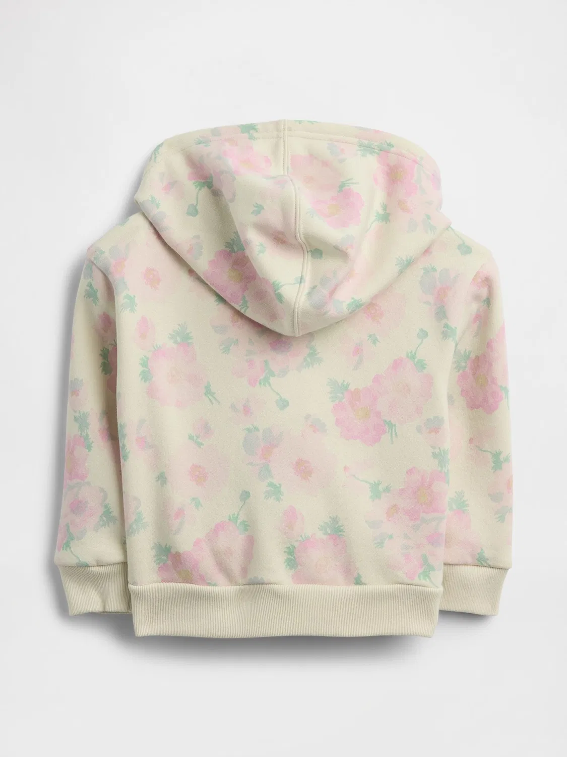 Худи на молнии Gap Cream Floral, кремовый флоральный — фото 2