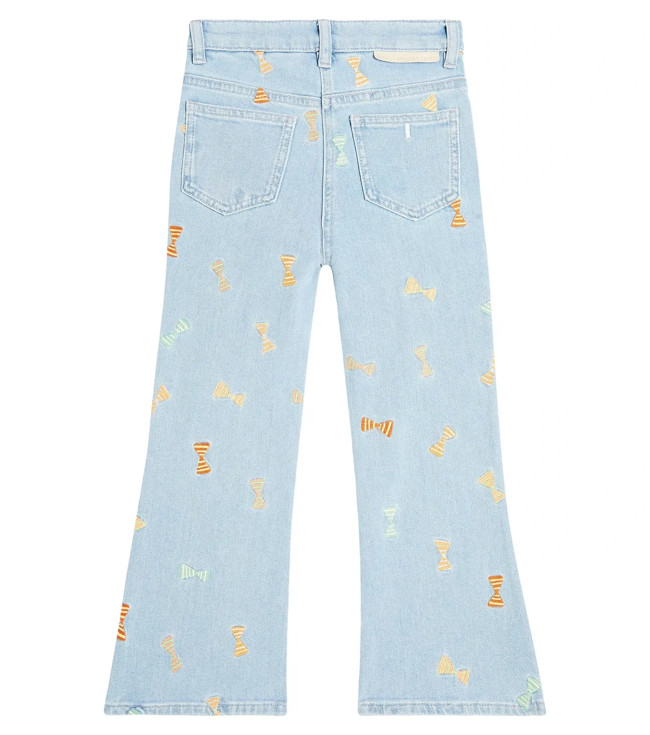 Джинсы прямого кроя с вышивкой Stella Mccartney Kids, синий — фото 4