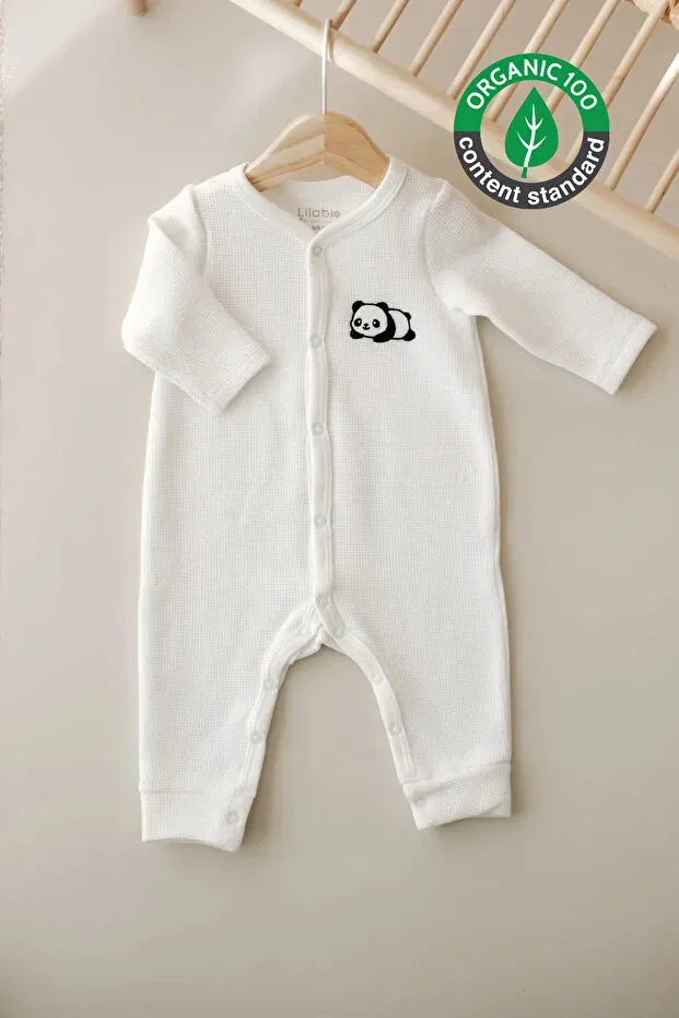 Детский комбинезон для новорожденных с длинным рукавом Lilabio, White