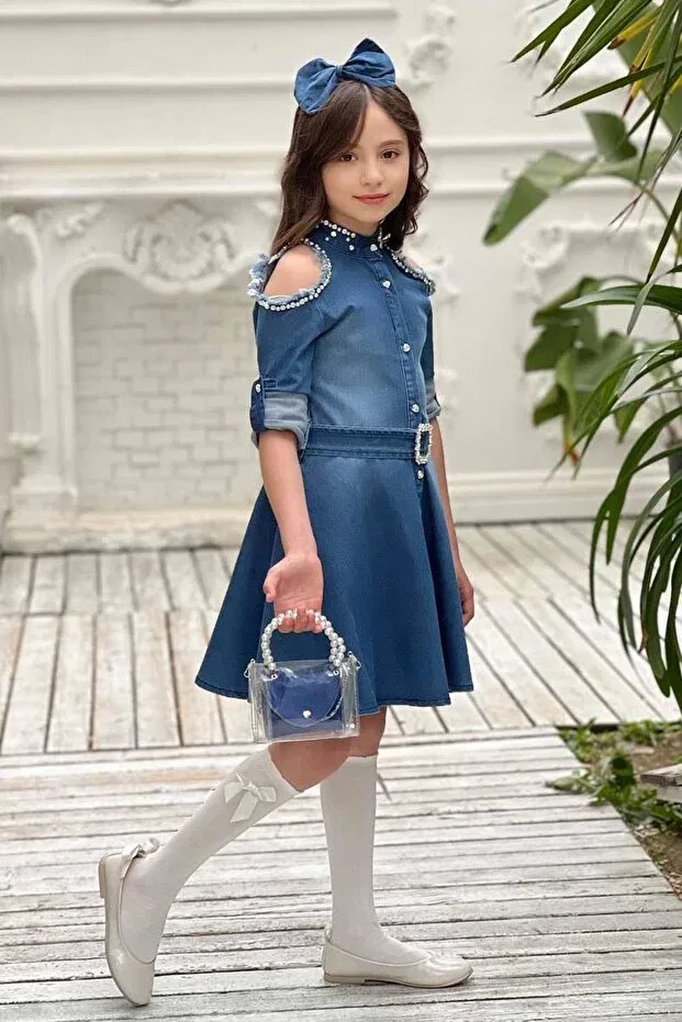 Детское платье для девочек с принтом Riccotarz, Navy Blue — фото 2