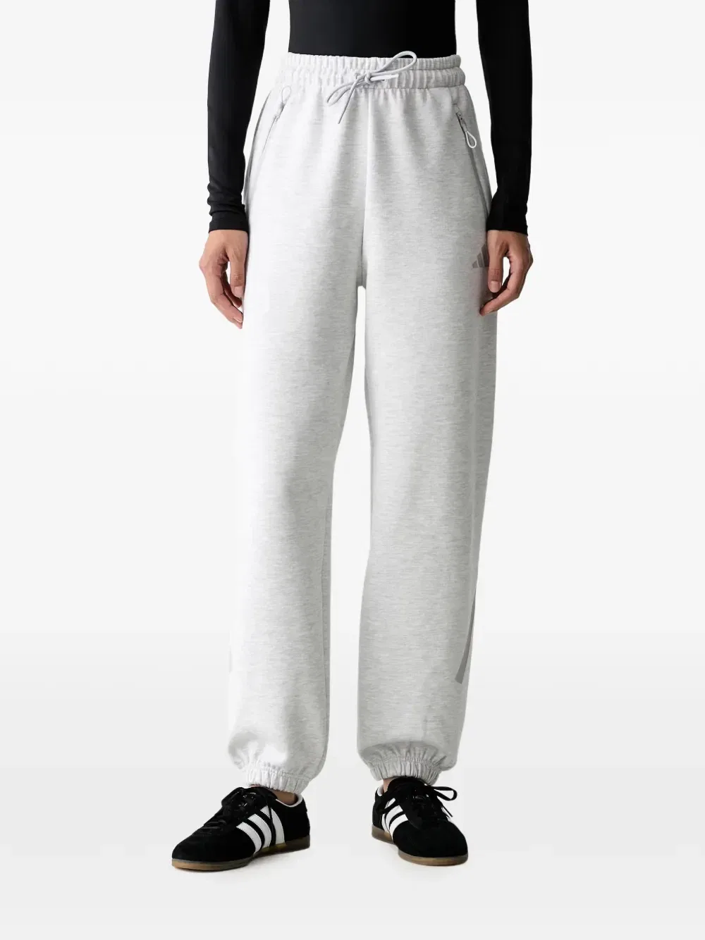 Брюки Z.N.E. на шнурке Adidas, серый