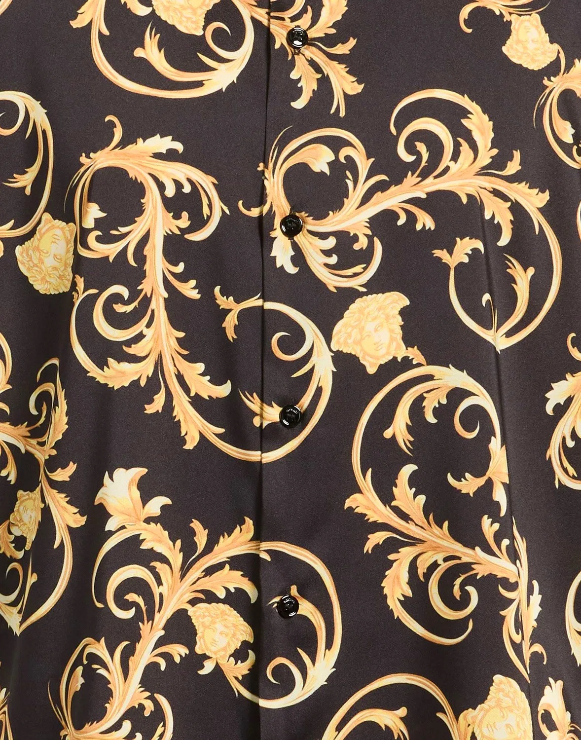 Мужская рубашка свободного кроя с коротким рукавом Versace, черный — фото 4
