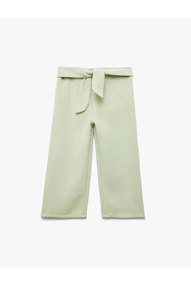Детские брюки для девочек широкие с завязками Koton, Green