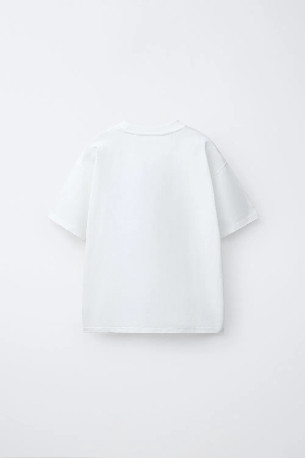 Футболка с вышитым принтом в виде шнура ZARA, Oyster-White — фото 2