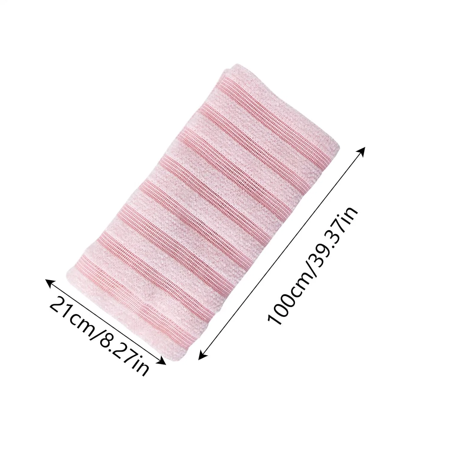 Эксфолиирующее полотенце для тела, 2 шт, 51 г, 21 x 100 x 1 см, Polyester and nylon, Rose Generisch — фото 2