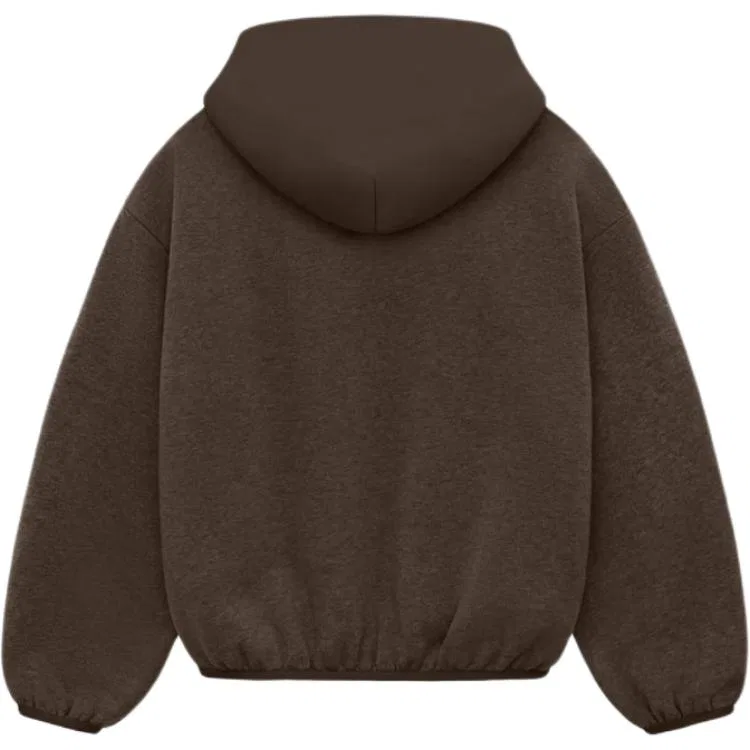 Детское худи из нейлонового флиса Fear Of God Essentials, Cedar Wood/Wood/Heather Wood — фото 3
