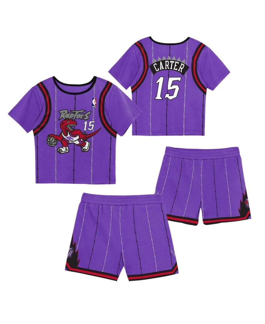 Комплект из футболки и шорт с принтом Vince Carter Mitchell & Ness, Purple