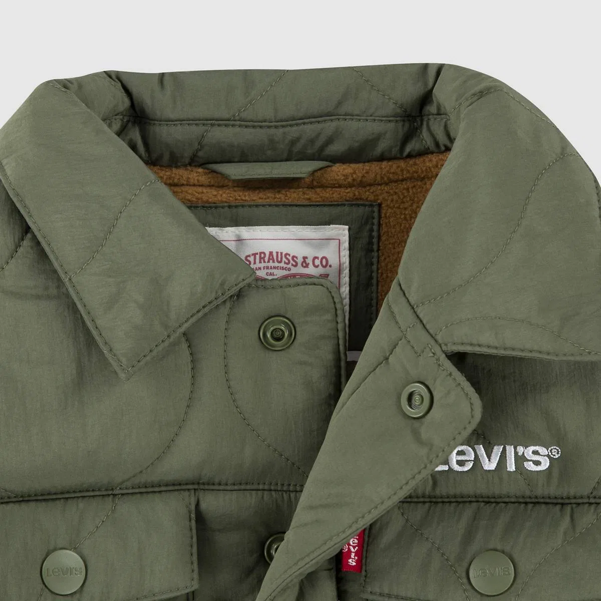 Стеганая куртка-тракер для мальчиков 2-4 лет Levi's, Four Leaf Clover - Green — фото 3