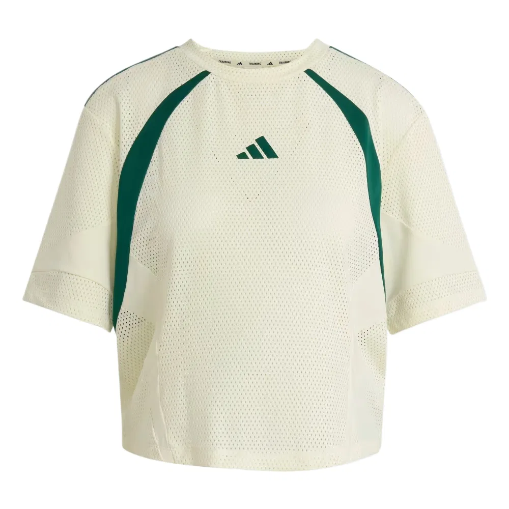 Женская футболка с круглым вырезом Hyperglam Adidas, Ivory White