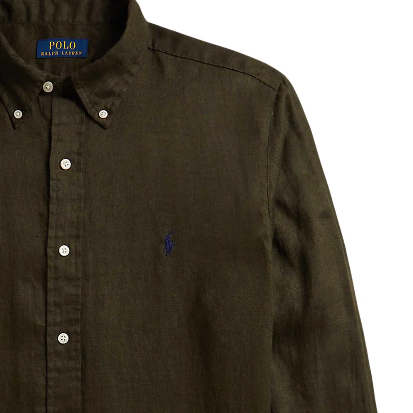 Мужская рубашка с отложным воротником Polo Ralph Lauren, Brown Green — фото 4