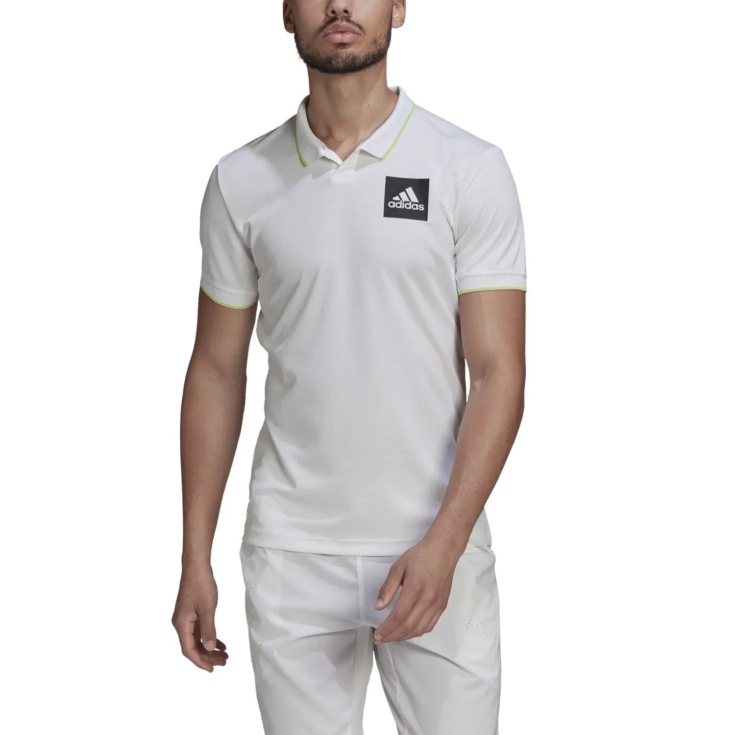Мужское поло с принтом PARIS FLT adidas, Blanco