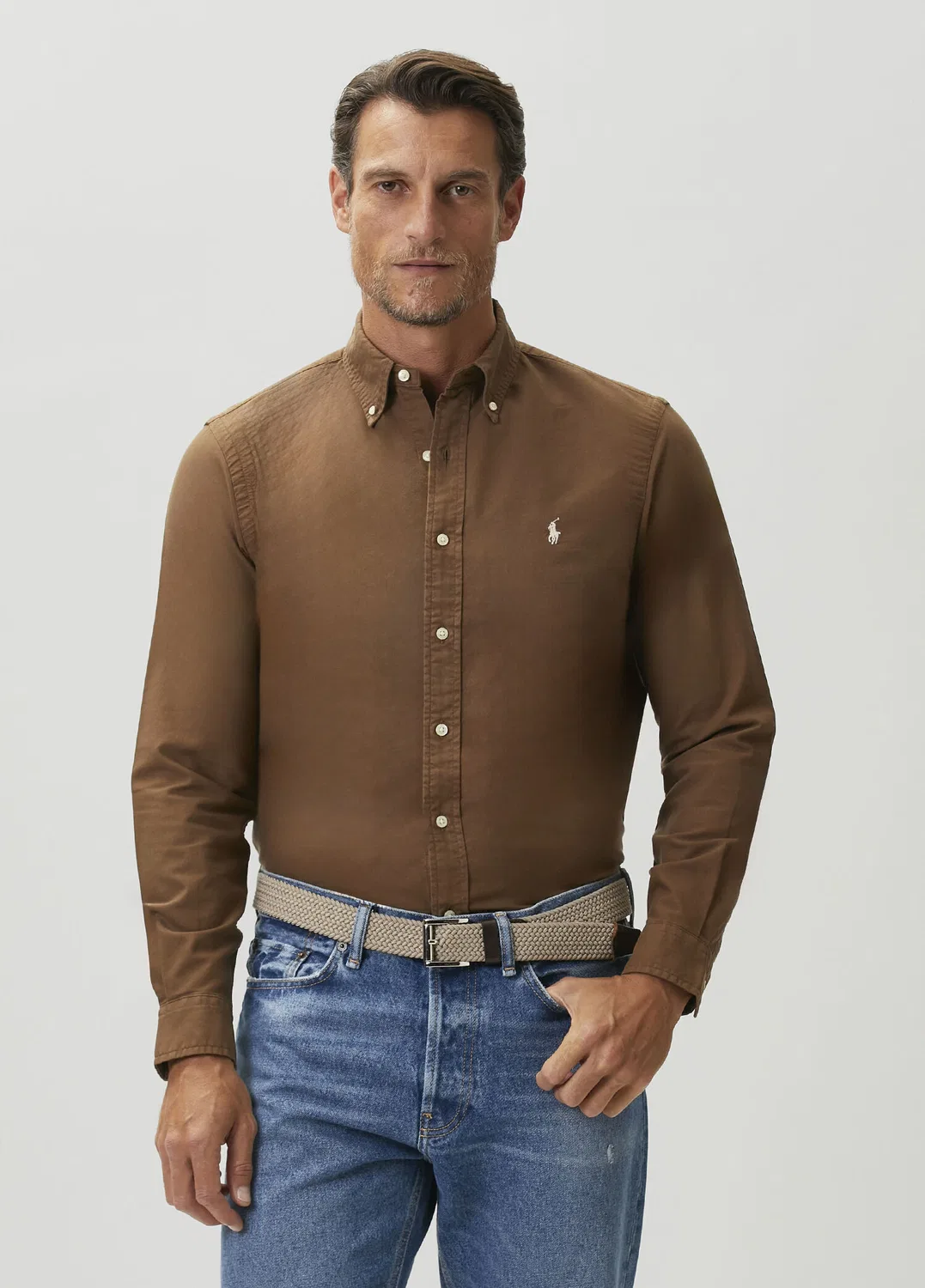 Рубашка Oxford Custom Fit Polo Ralph Lauren, brown