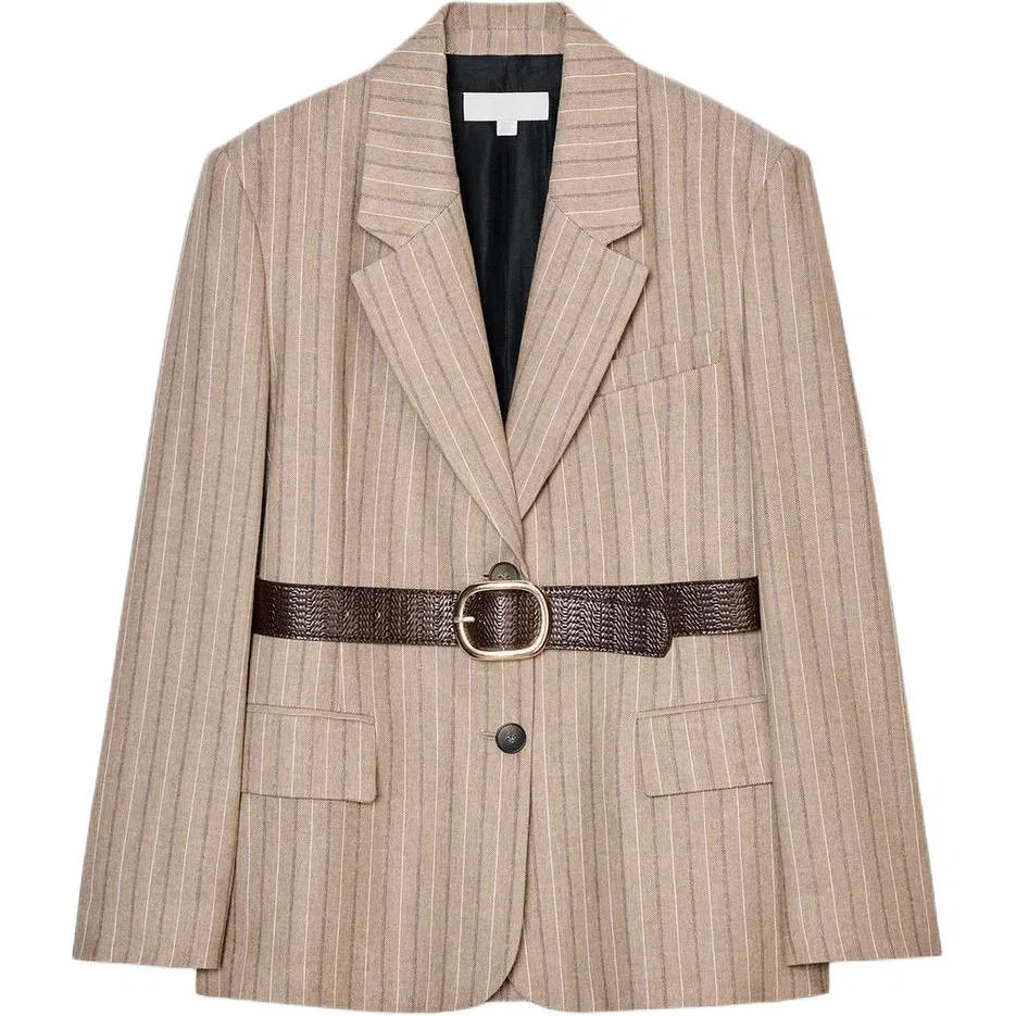 Женский деловой костюм Camel/White ZARA