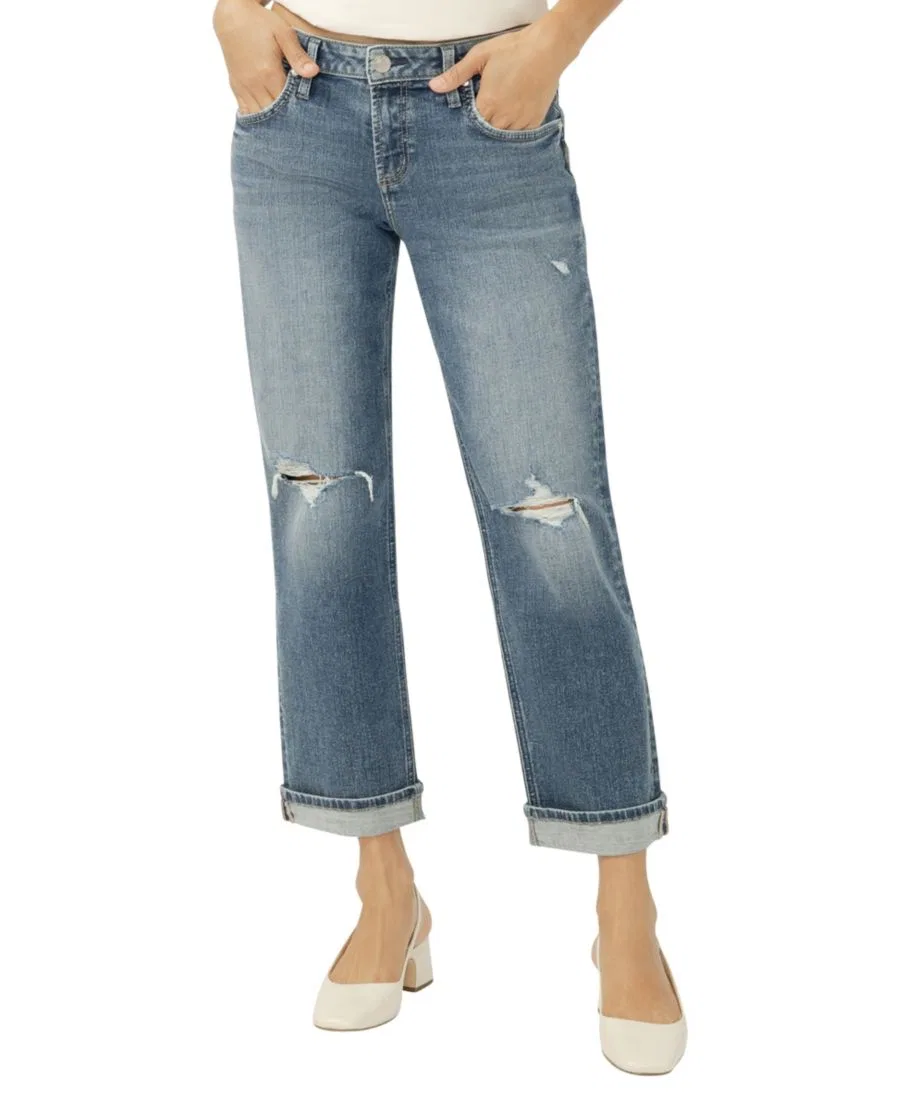 Джинсы прямого кроя с манжетами Chelsea Silver Jeans Co., Malabar