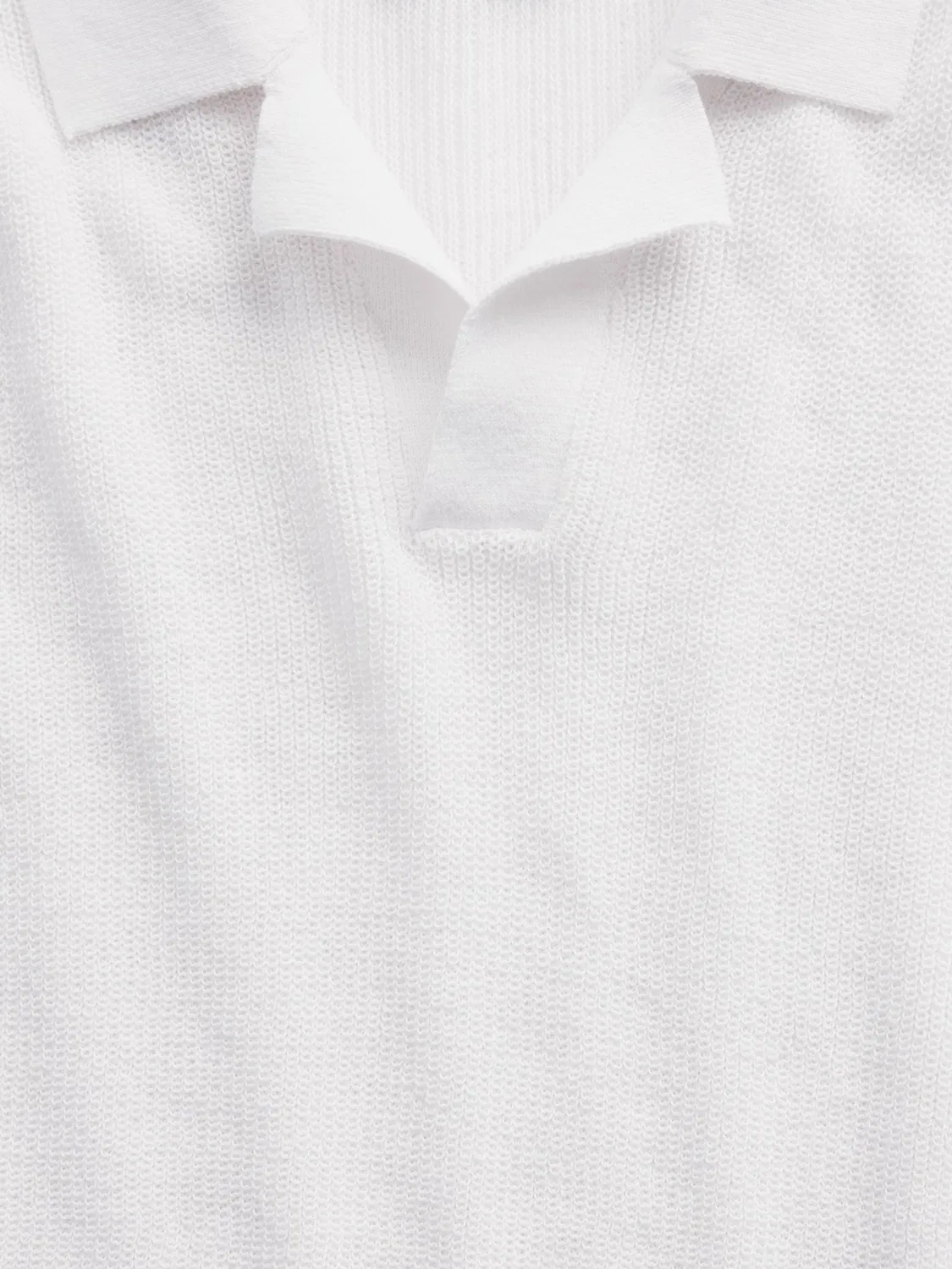 Поло Gap Linen-Blend Knitted, белый — фото 4