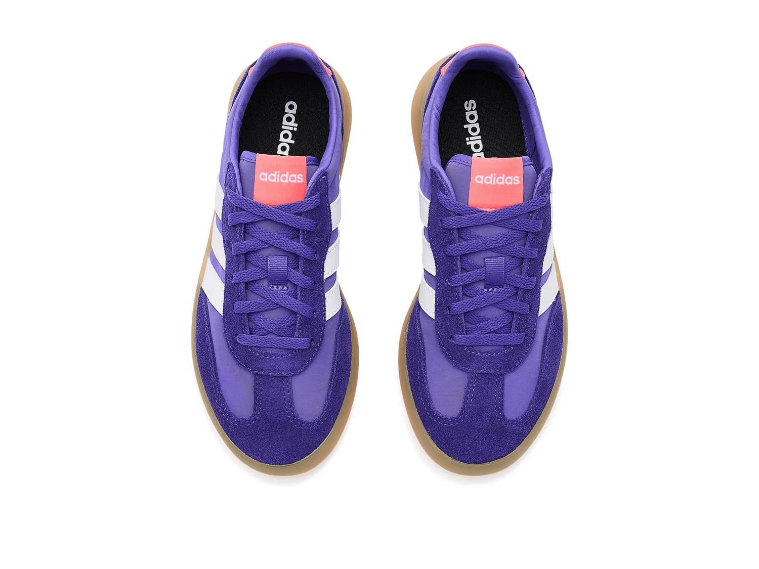 Кроссовки Barreda Decode Elastic Lace Shoes (для маленьких и больших детей) Adidas Kids, Solar Purple/White/Solar Turbo — фото 3