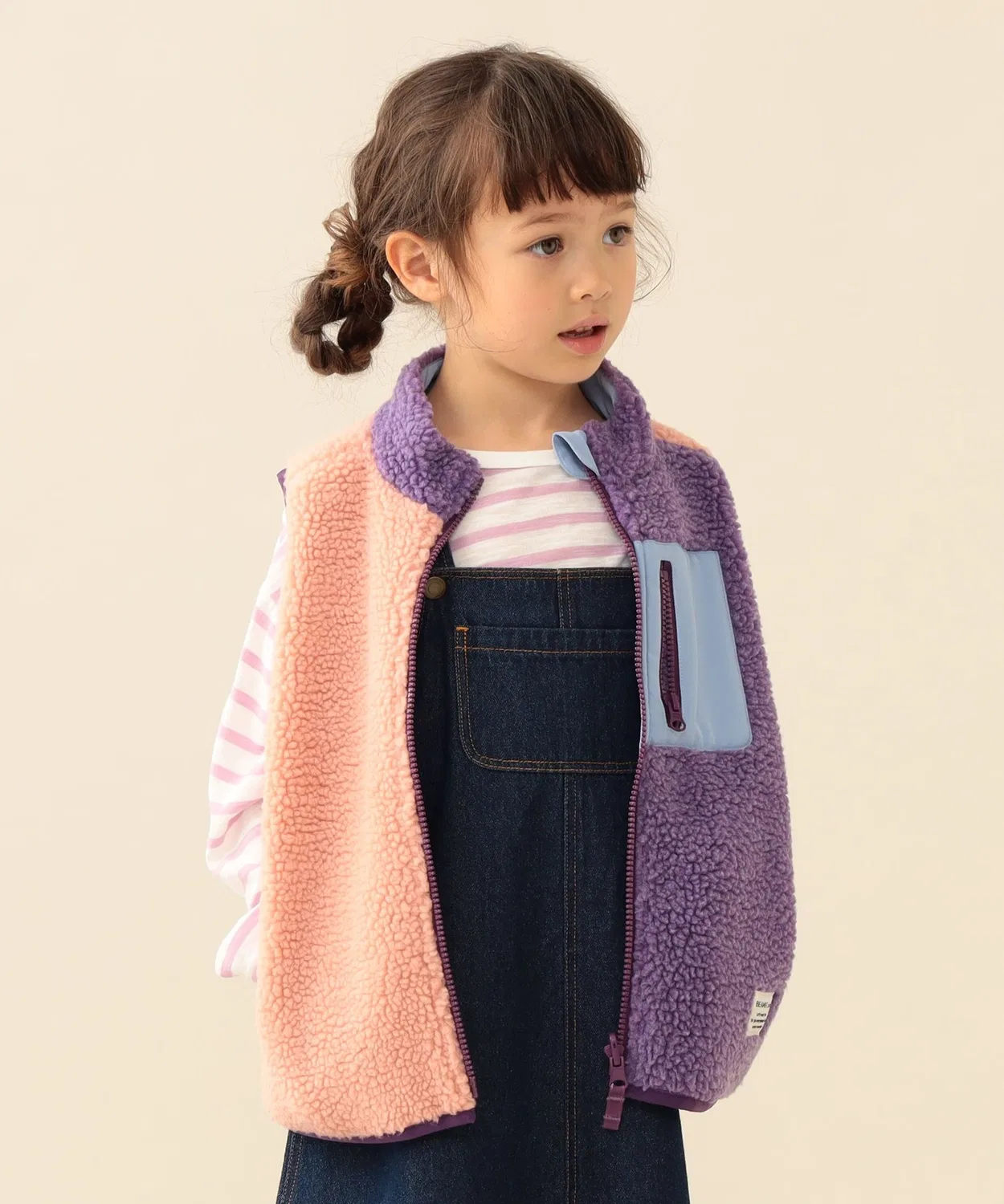 Детский жилет без рукавов двусторонний BEAMS mini, Purple