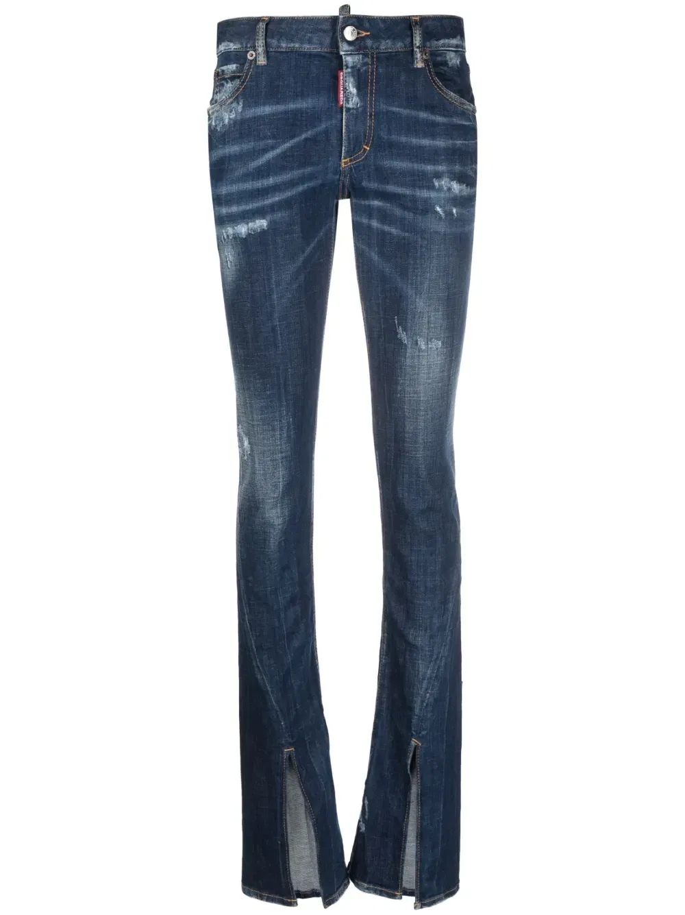 Джинсы bootcut с заниженной талией Dsquared2, синий