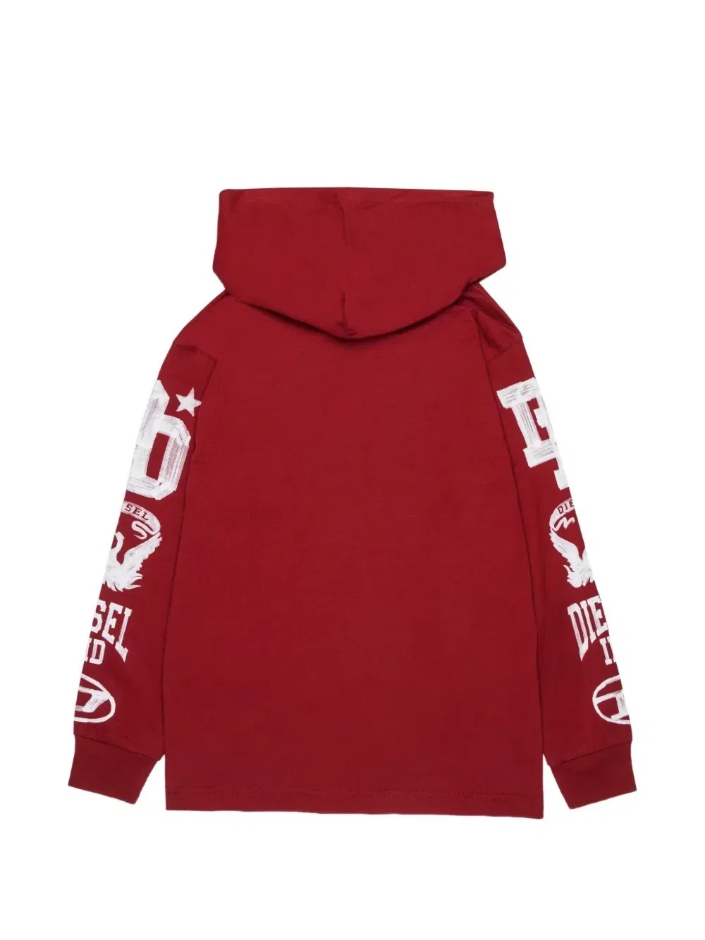 Худи с длинными рукавами и капюшоном Diesel Kids, красный — фото 2