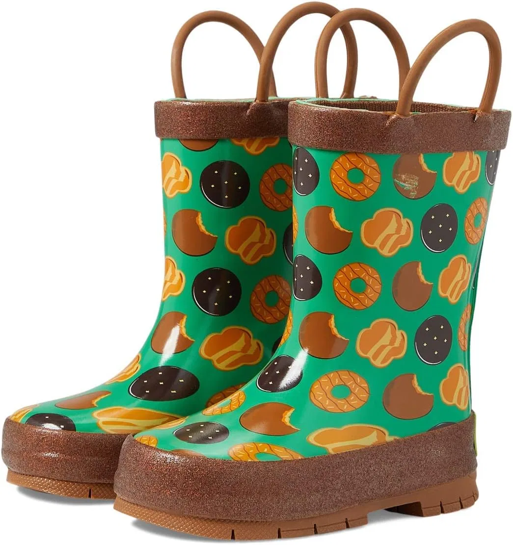 Детские сапоги для девочек с принтом It's Raining Cookies Western Chief, Green