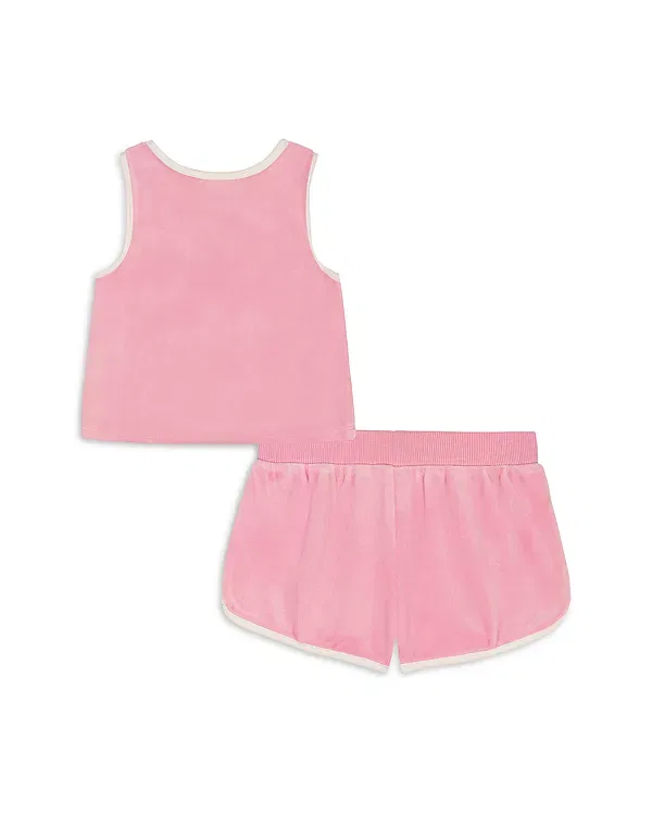 Детский комплект для девочек из велюра с принтом Juicy Couture, Violettulle — фото 2