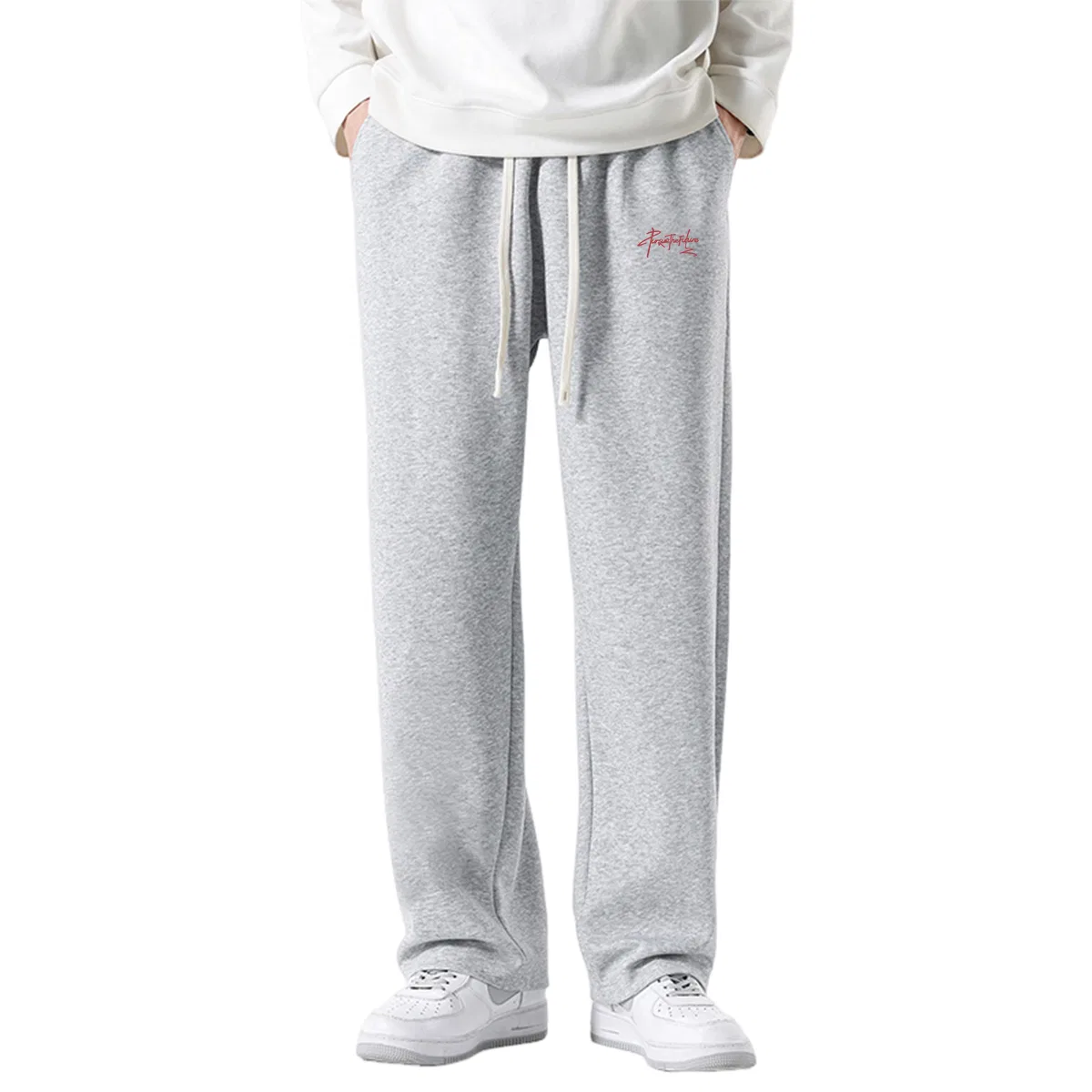 Детские брюки повседневные прямого кроя MINISO, Heather Gray — фото 4