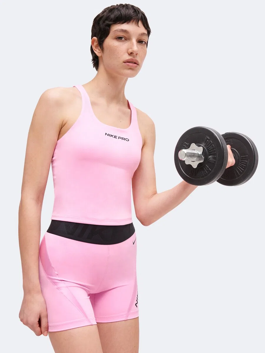 Спортивный топ NIKE розового цвета — фото 4