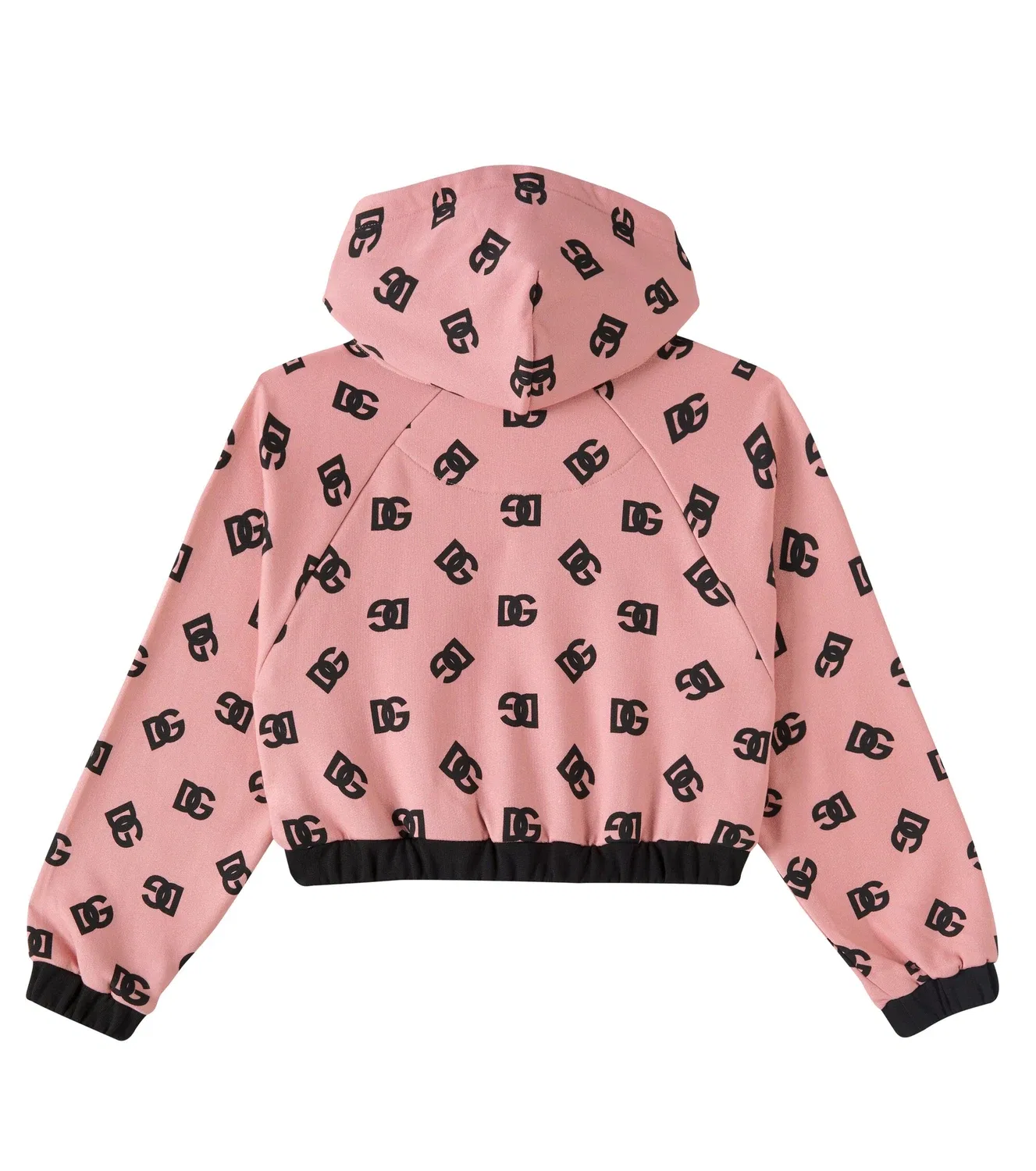 Толстовка хлопковая DG Nero Fosa Dolce&Gabbana Kids, розовый — фото 4