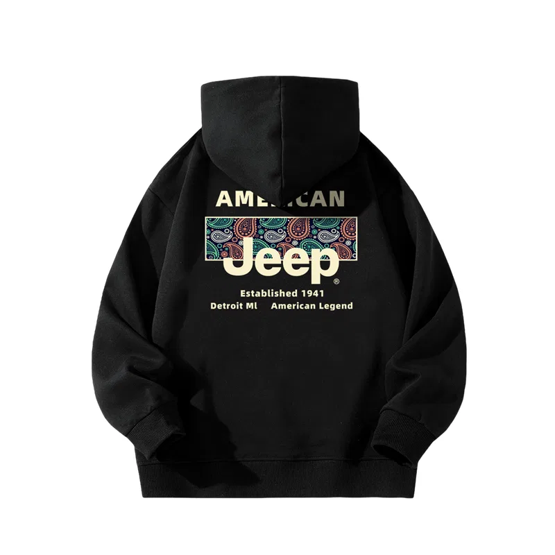 Детское худи на флисе с капюшоном Jeep, Black Fleece-Lined