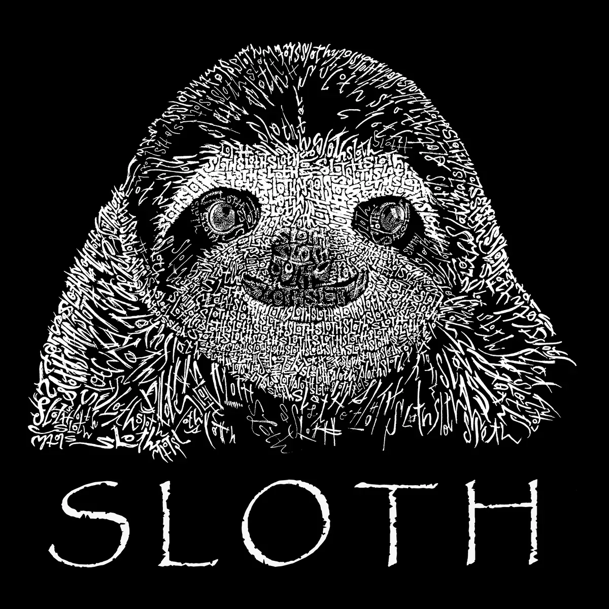 Детское худи для девочек с принтом LA Pop Art Sloth, LA Pop Art, Black — фото 2