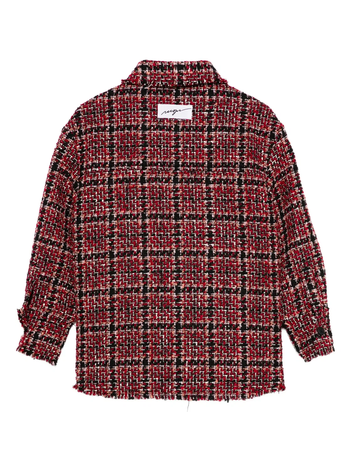 Рубашка в клетку из твида MSGM, красный — фото 2