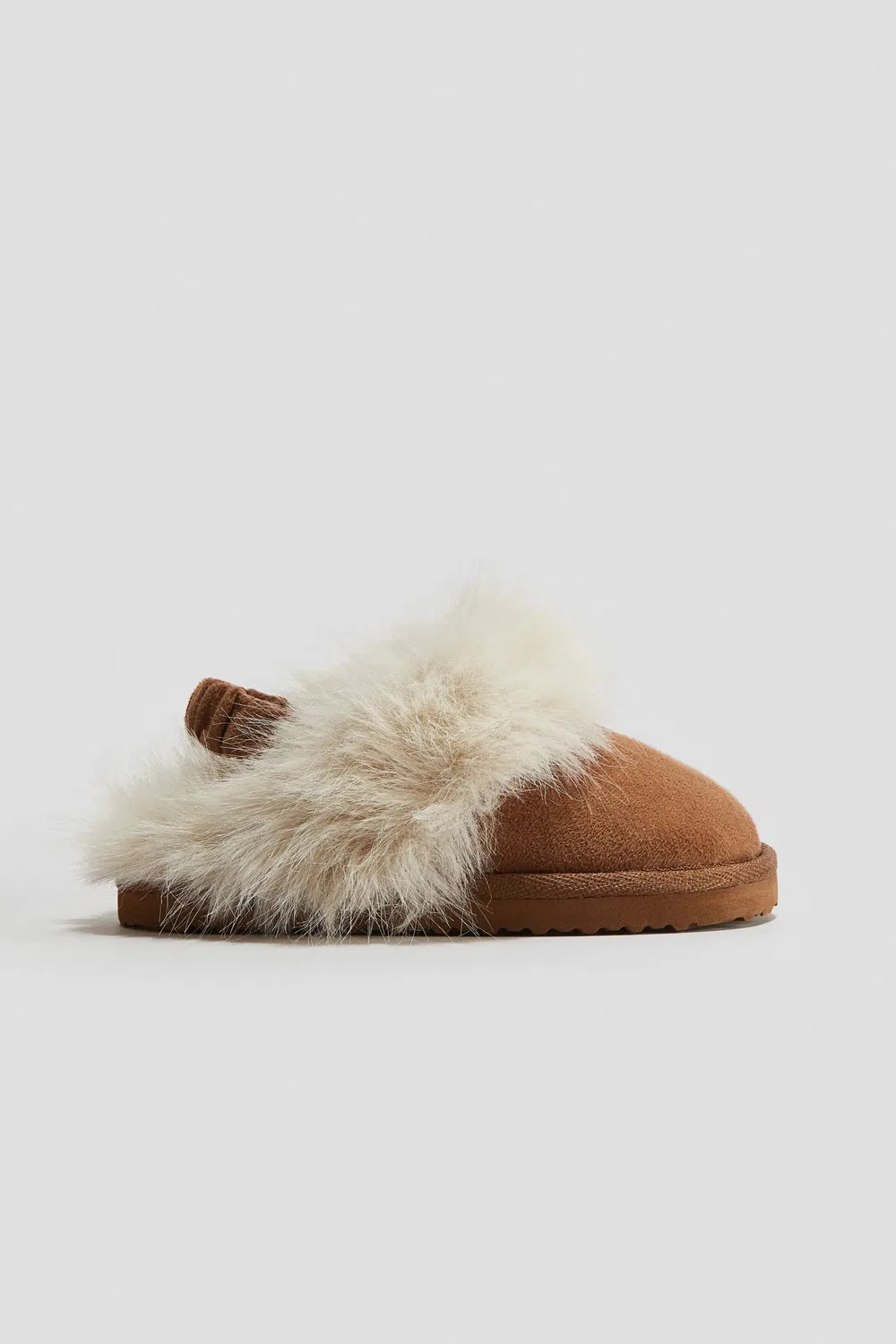 Детские тапочки с пушистой отделкой Fluffy-lined H&M, светло-коричневый