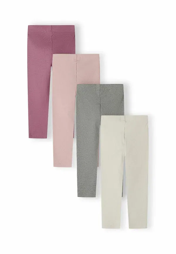 Леггинсы из хлопка 4-pack comfort fit Minoti Lilac, фиолетовый/серый/сиреневый — фото 2
