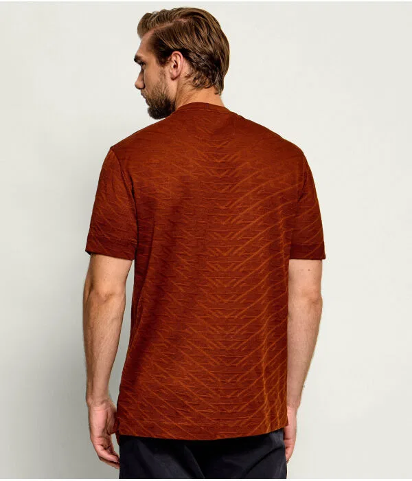 Мужская футболка с круглым вырезом C-Thompson 180 BOSS, Cognac — фото 3