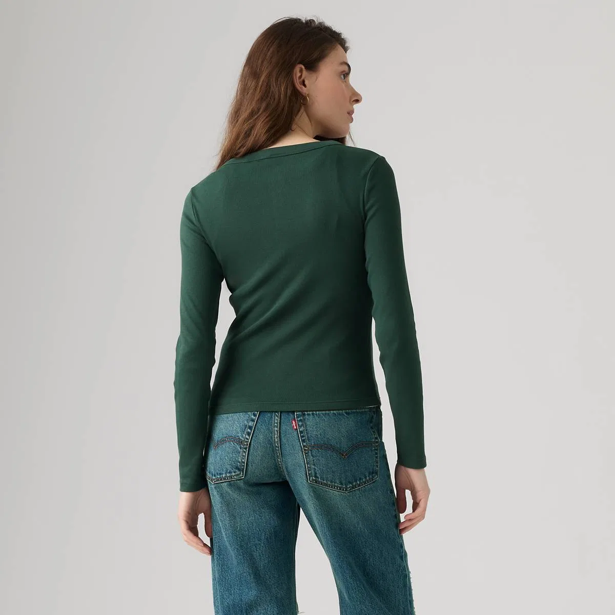 Незаменимая футболка-поло с длинными рукавами Levi's, Garment Dye Pine Grove - Green — фото 4