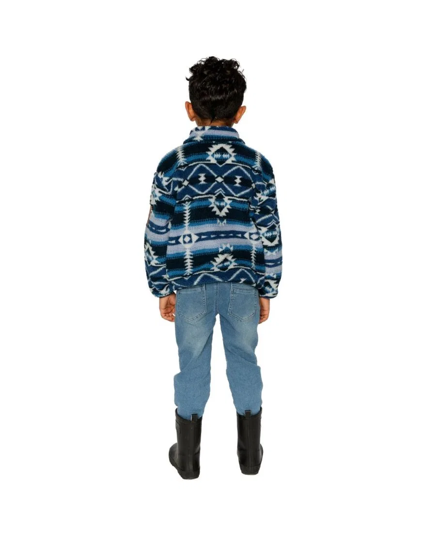 Куртка-худи из флиса Aztec Deux par Deux, Aztec Blue — фото 4