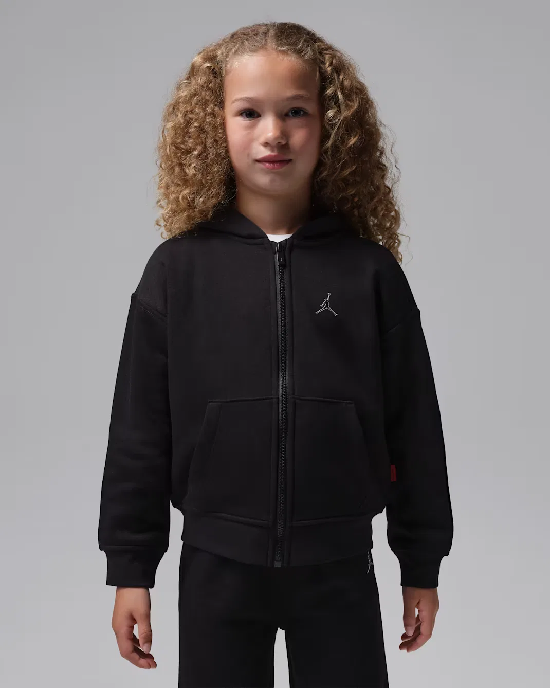 Комплект Jordan Brooklyn Fleece из двух предметов (худи на молнии и брюки) для детей младшего возраста, Black — фото 3