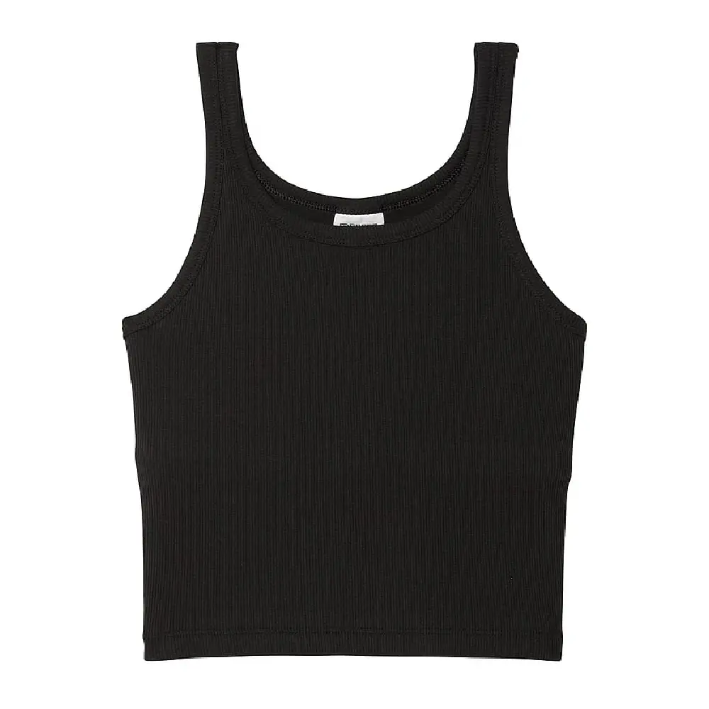 

Топ Victoria's Secret Pink Rib Crop Tank, черный