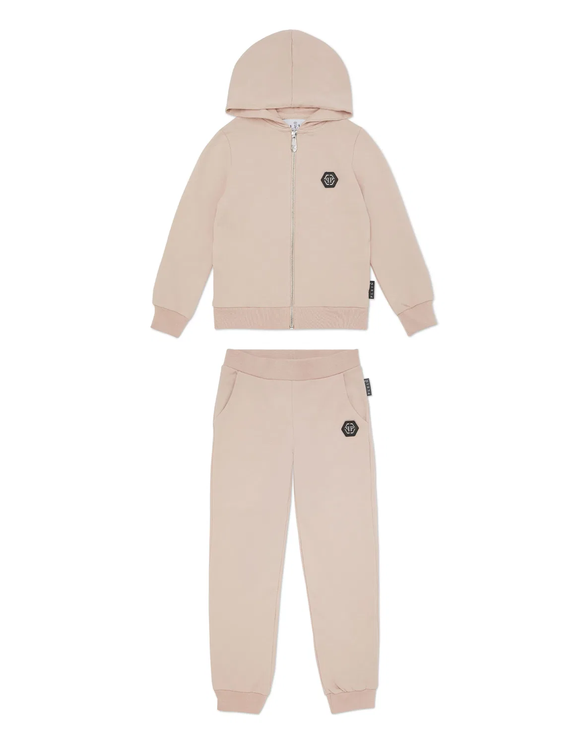 Детский спортивный комплект худи и брюки с логотипом Gothic Plein PHILIPP PLEIN, Nudepink