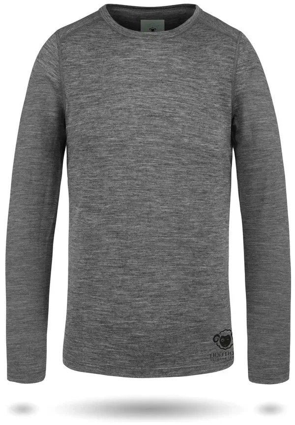 Термобелье комплект из шерсти мериноса Merino ski thermounterwasche set langarmshirt und unterhose Normani Outdoor Sports, grau, серый — фото 3