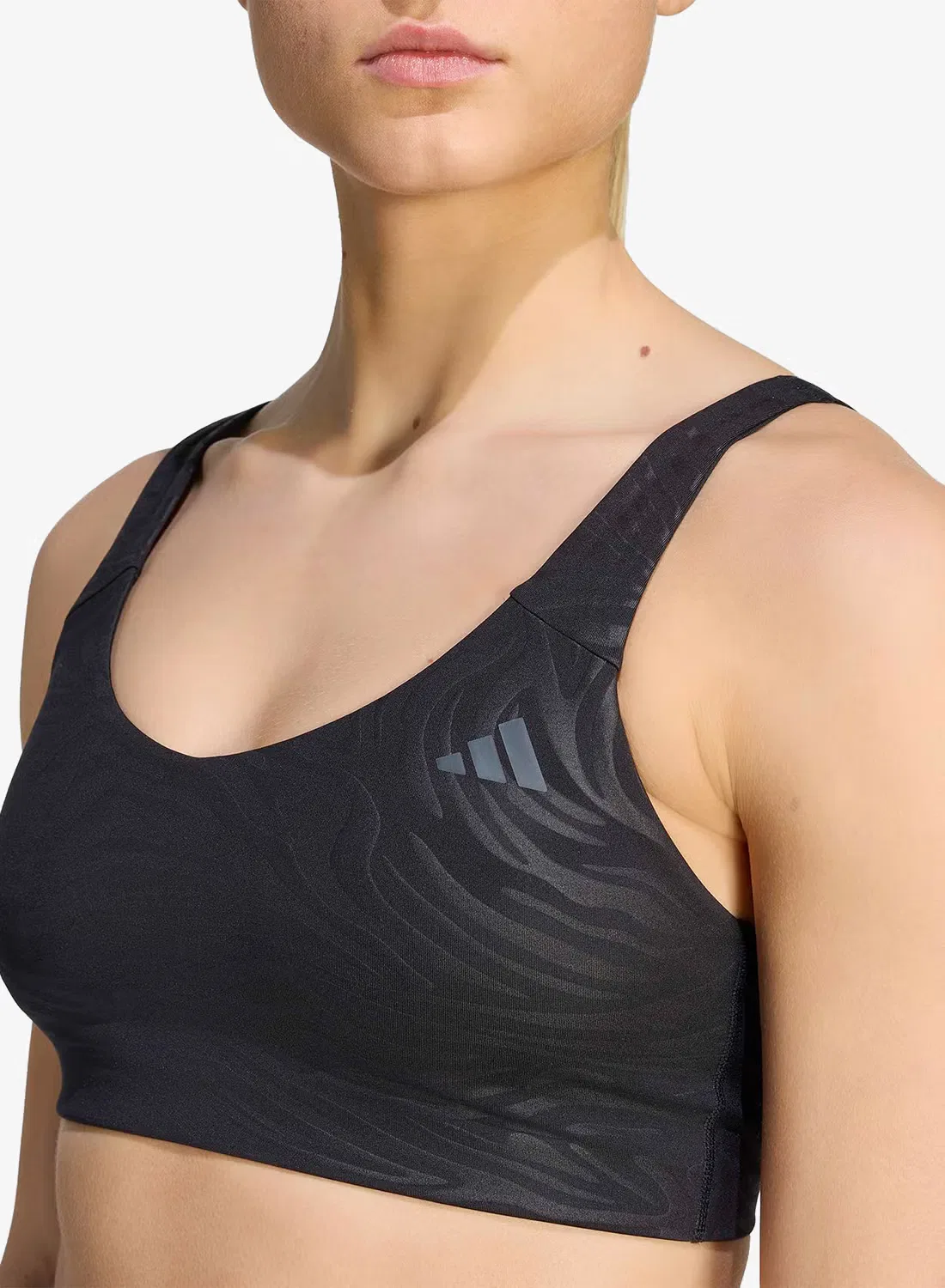 Бюстгальтер для спорта с принтом All Me Essentials Graphic Adidas, черный — фото 3