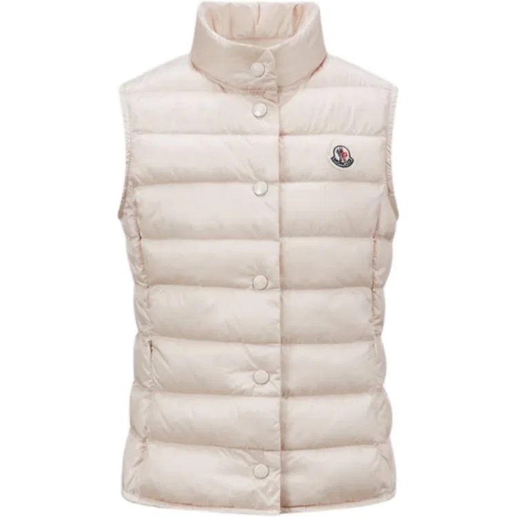 Детский жилет Moncler Kids Vests Stand Collar Moderate, Pink