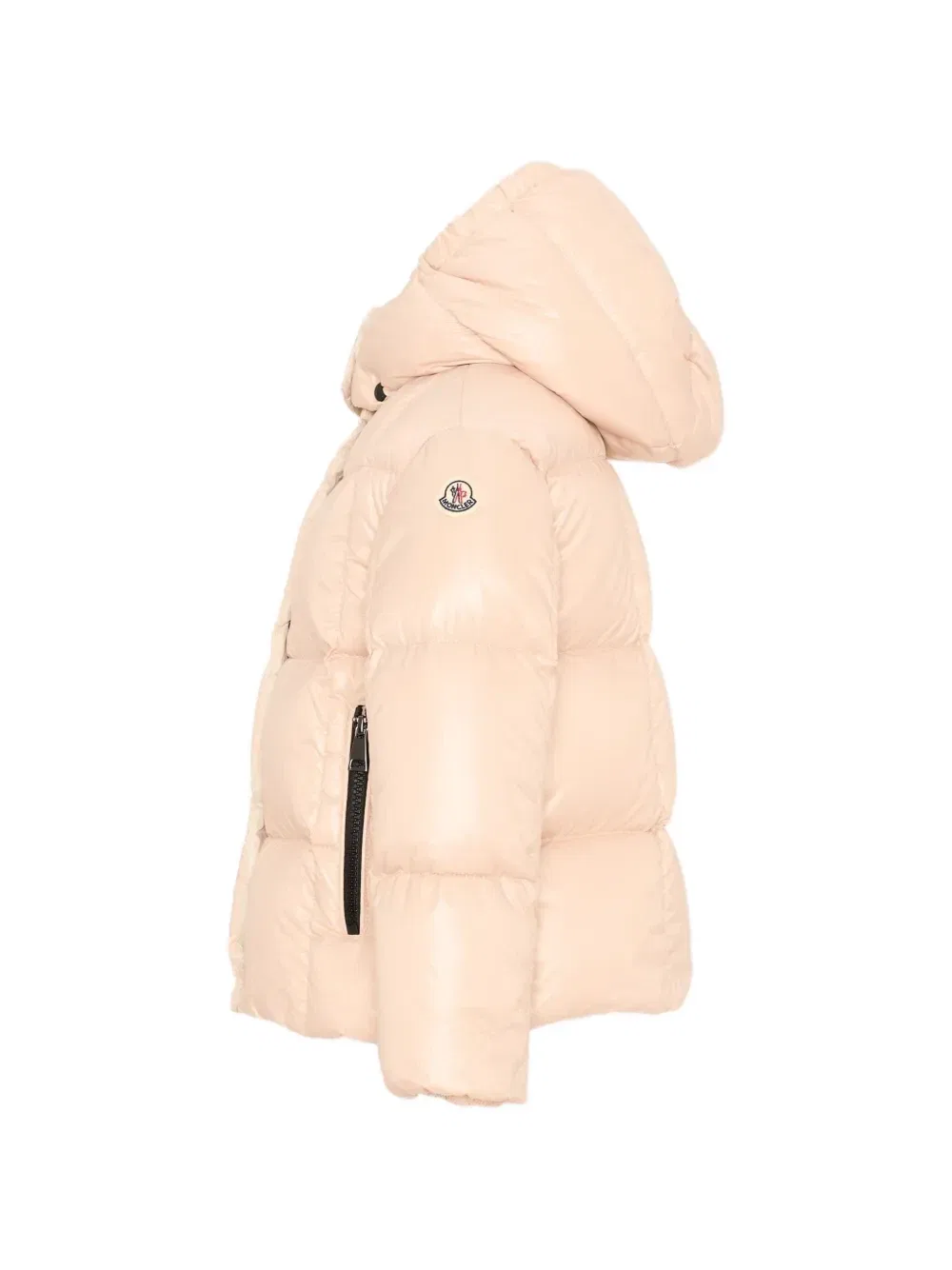 Куртка Parana стеганая с капюшоном Moncler Enfant, розовый — фото 3