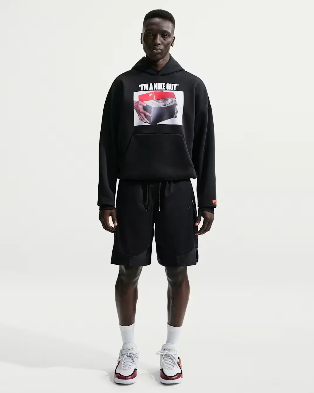 Мужская баскетбольная толстовка Nike Therma-FIT Brushed Pullover LeBron "Shoe Bag", Black — фото 4